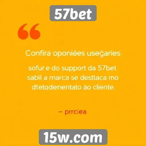 Feedback dos usuários sobre o suporte da 57bet